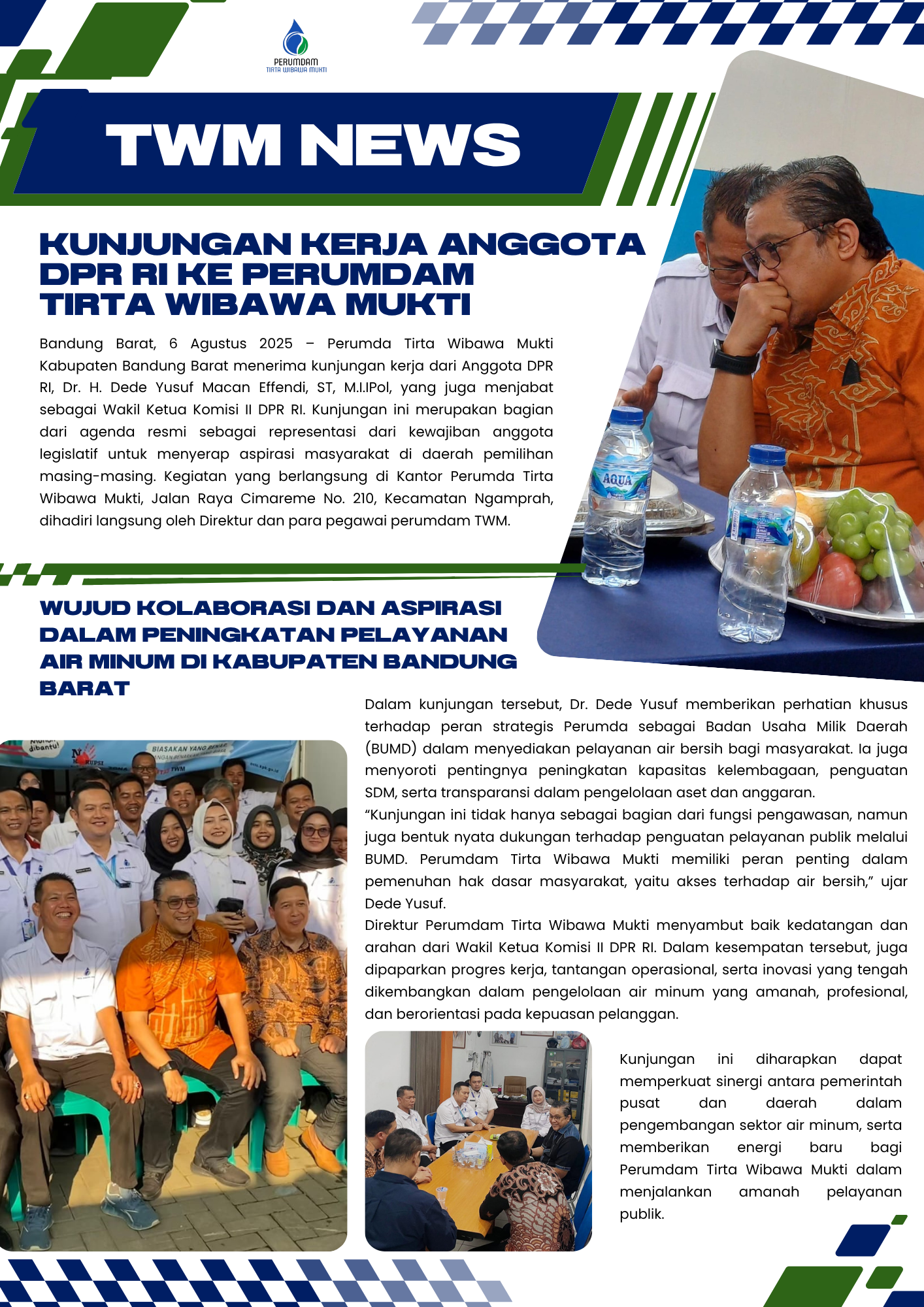 Wujud Kolaborasi dan Aspirasi dalam Peningkatan Pelayanan Air Minum di Kabupaten Bandung Barat