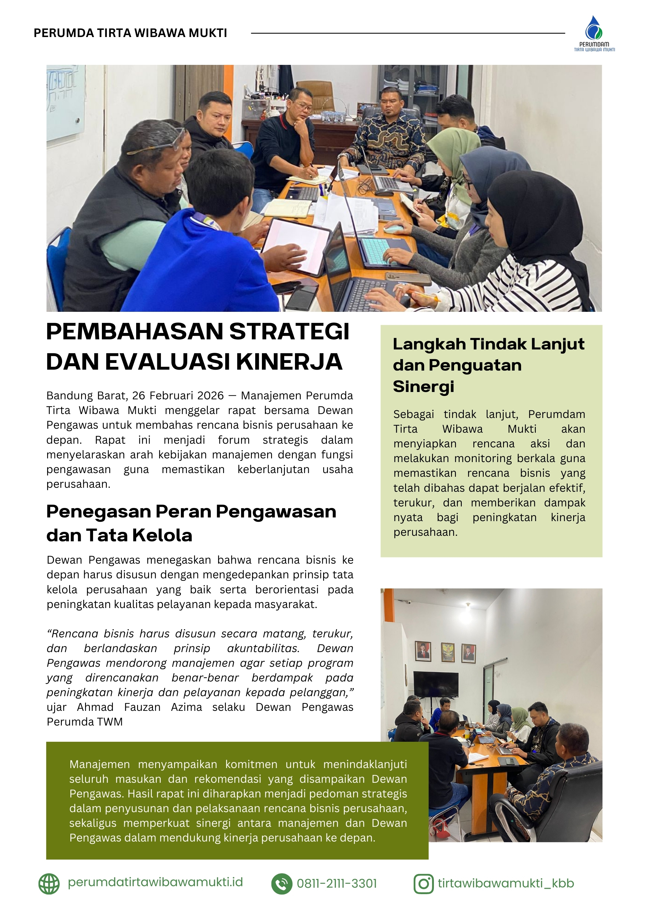 Pembahasan Strategi dan Evaluasi Kinerja